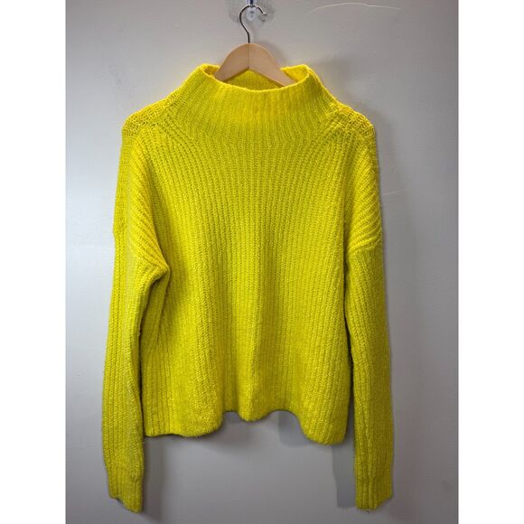 Women's Yellow Turtleneck Sweater - Picture 2 of 8